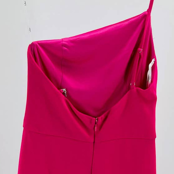 LULU'S M All About the Glitz Hot Pink One Shoulder Bodycon Dress NEW B128 *flaw - Picture 8 of 10